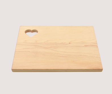 Cutting Board with Heart Cutout - Maple 9x12