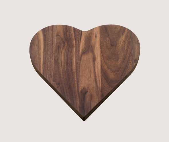 Heart Shaped Cutting Board - Walnut 12x12