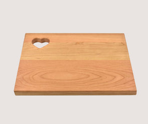 Cutting Board with Heart Cutout - Cherry 9x12